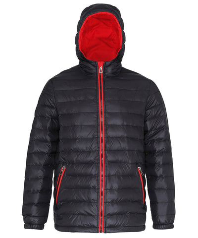 Wattierte Jacke | Schwarz/Rot