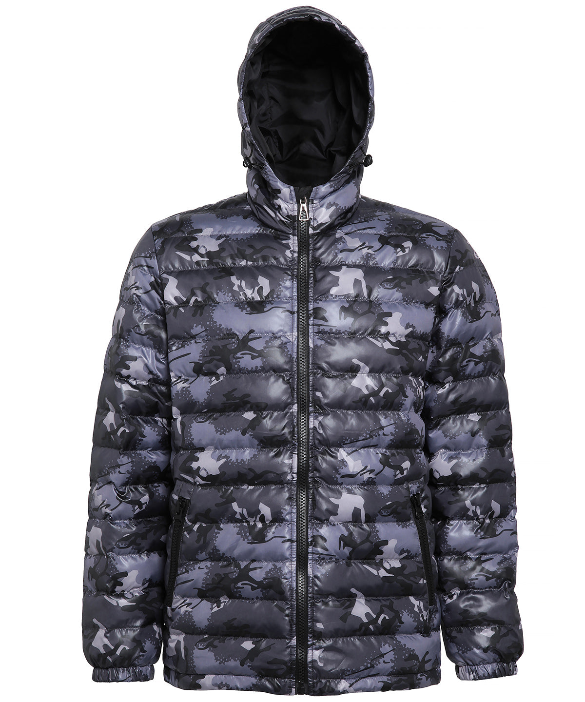 Wattierte Jacke | Camo Grau