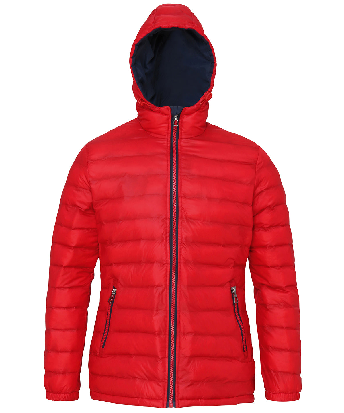 Wattierte Damenjacke | Rot/Marineblau