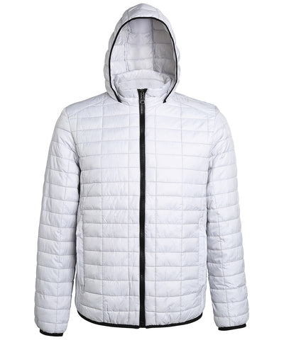 Chaqueta con capucha de panal | Blanco
