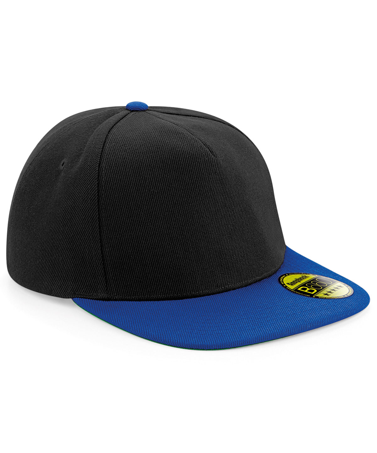 Gorra snapback de visera plana original | Negro/Azul Real Brillante
