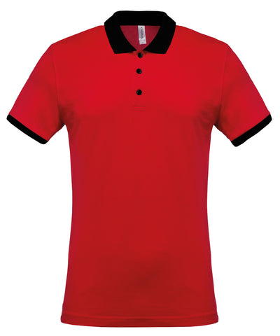 Camisa polo de piqu bicolor | Rojo/Negro