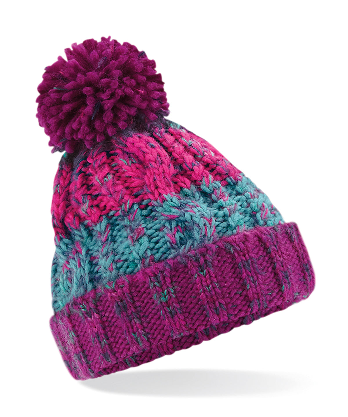 Gorro de lana con pompn y tirabuzn para nios | Bayas De Invierno
