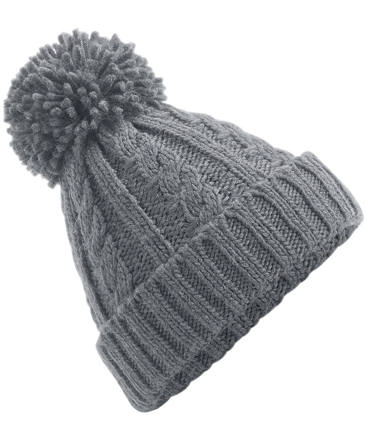 Gorro de punto de cable jaspeado | Gris Claro