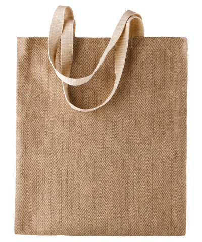 Sac de jute teido avec teintes naturelles 100 | Naturel/Cappuccino - Naturel/Capuchino