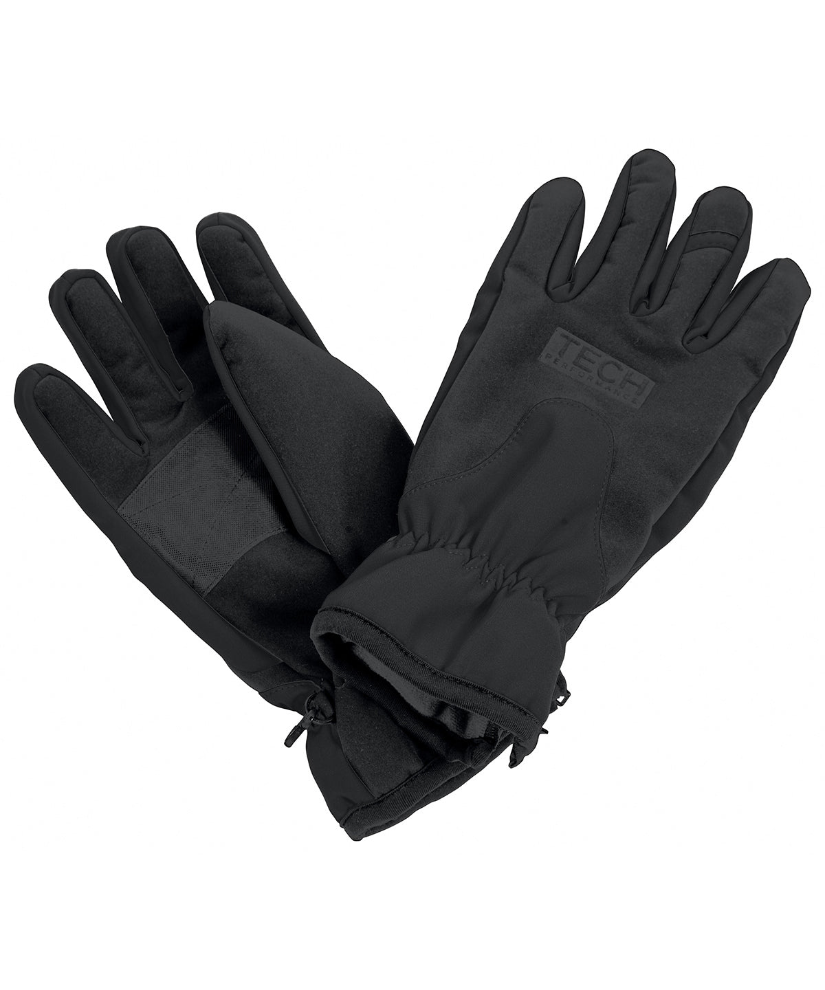 Technical Performance Softshell Handschuh | Schwarz/Schwarz