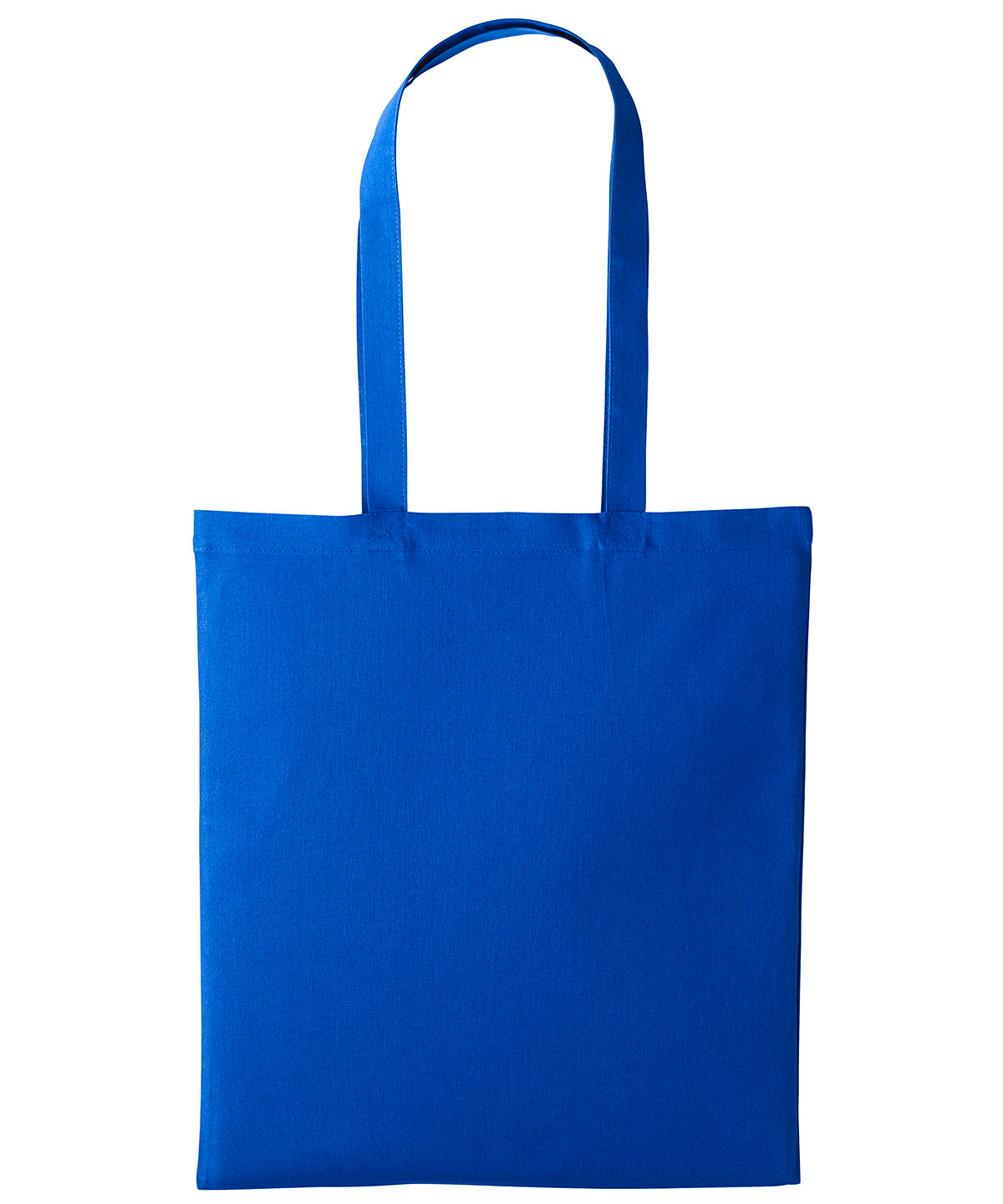 Shopper de algodn con asas largas | Azul Real