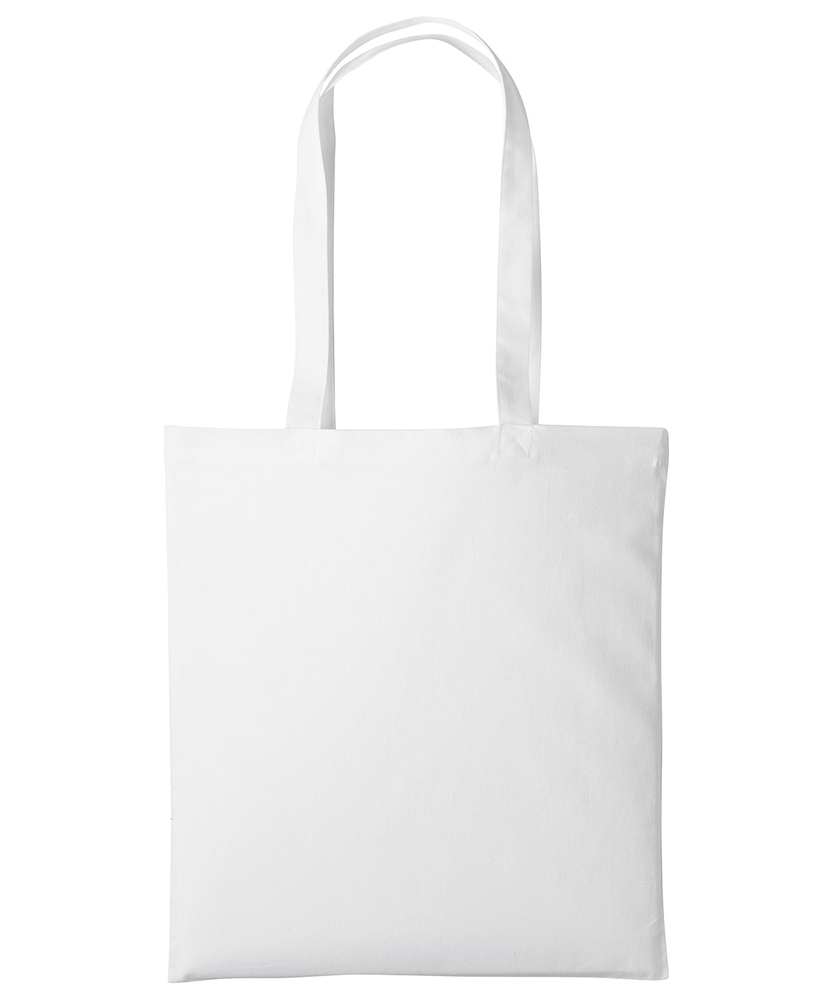 Shopper de algodn con asas largas | Blanco
