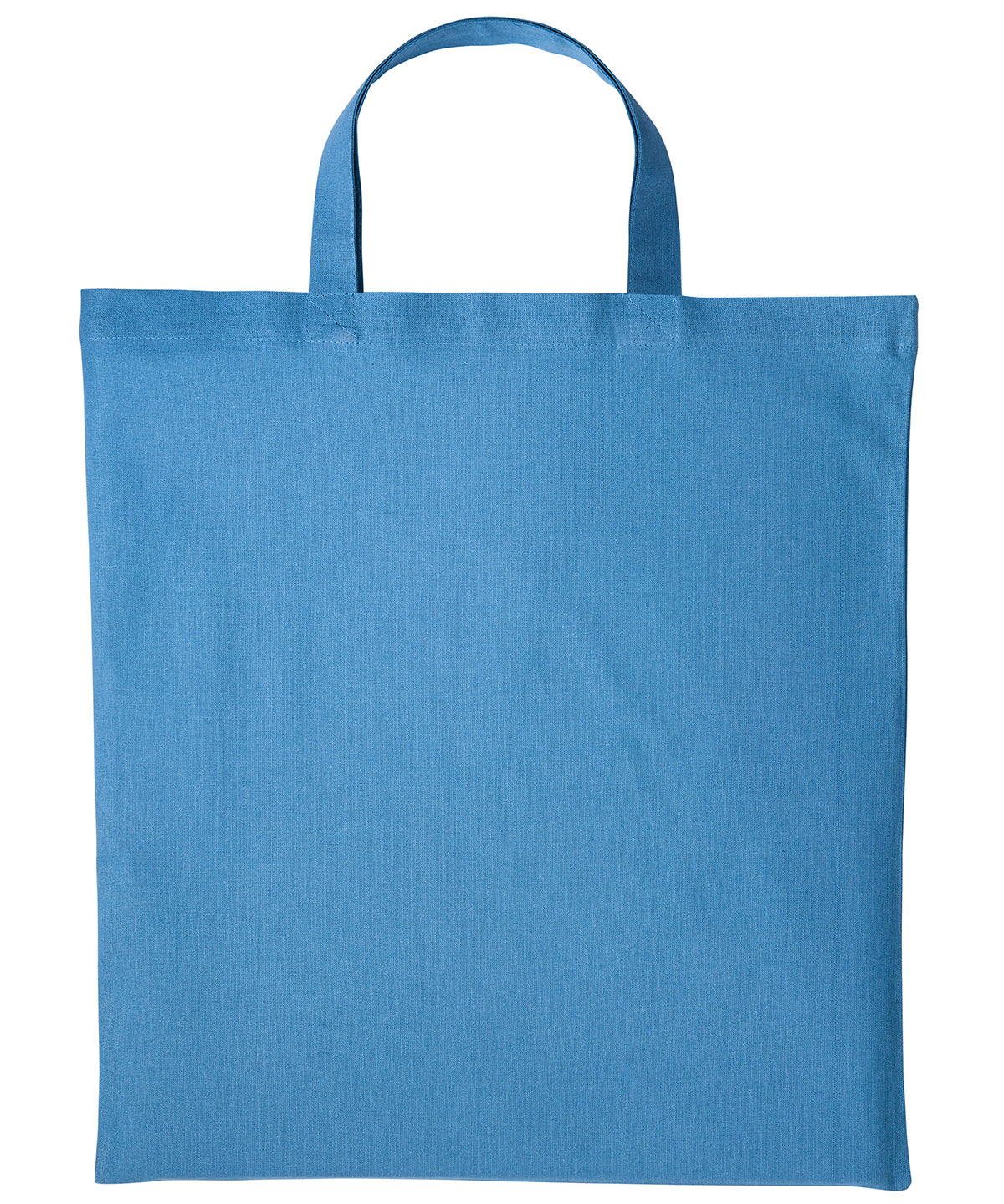 Shopper de algodn con asas cortas | Azul Aire