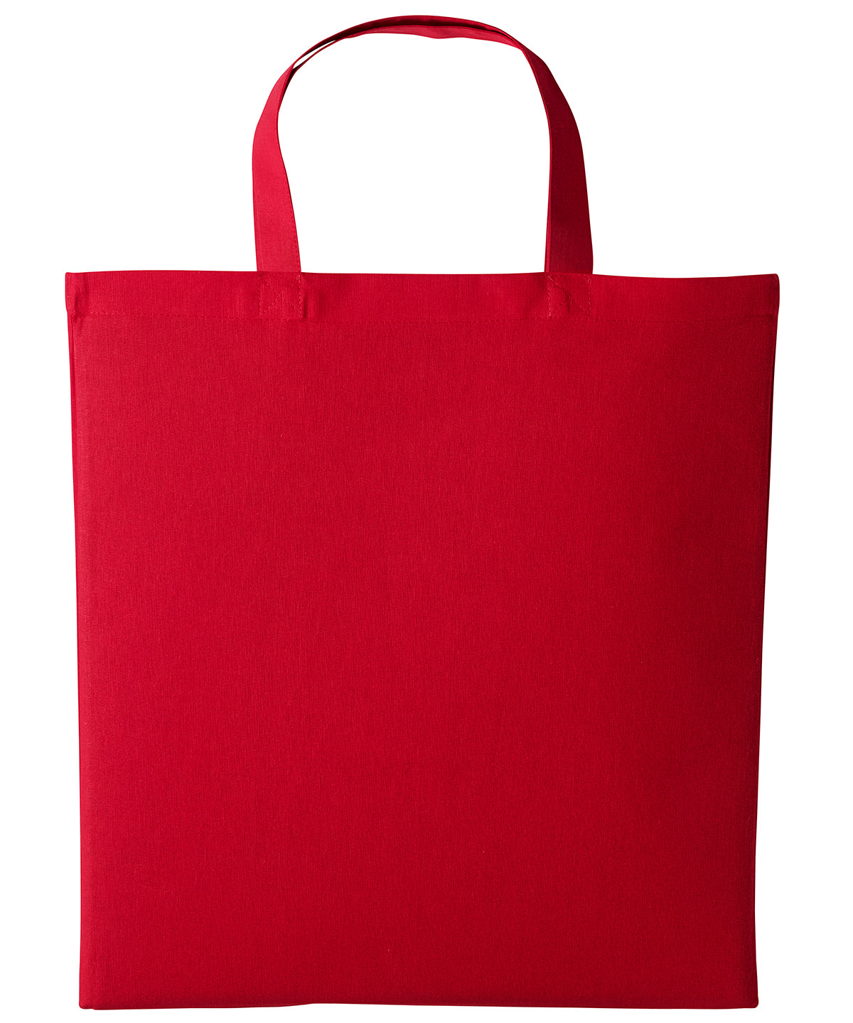 Shopper de algodn con asas cortas | Rojo Ardiente
