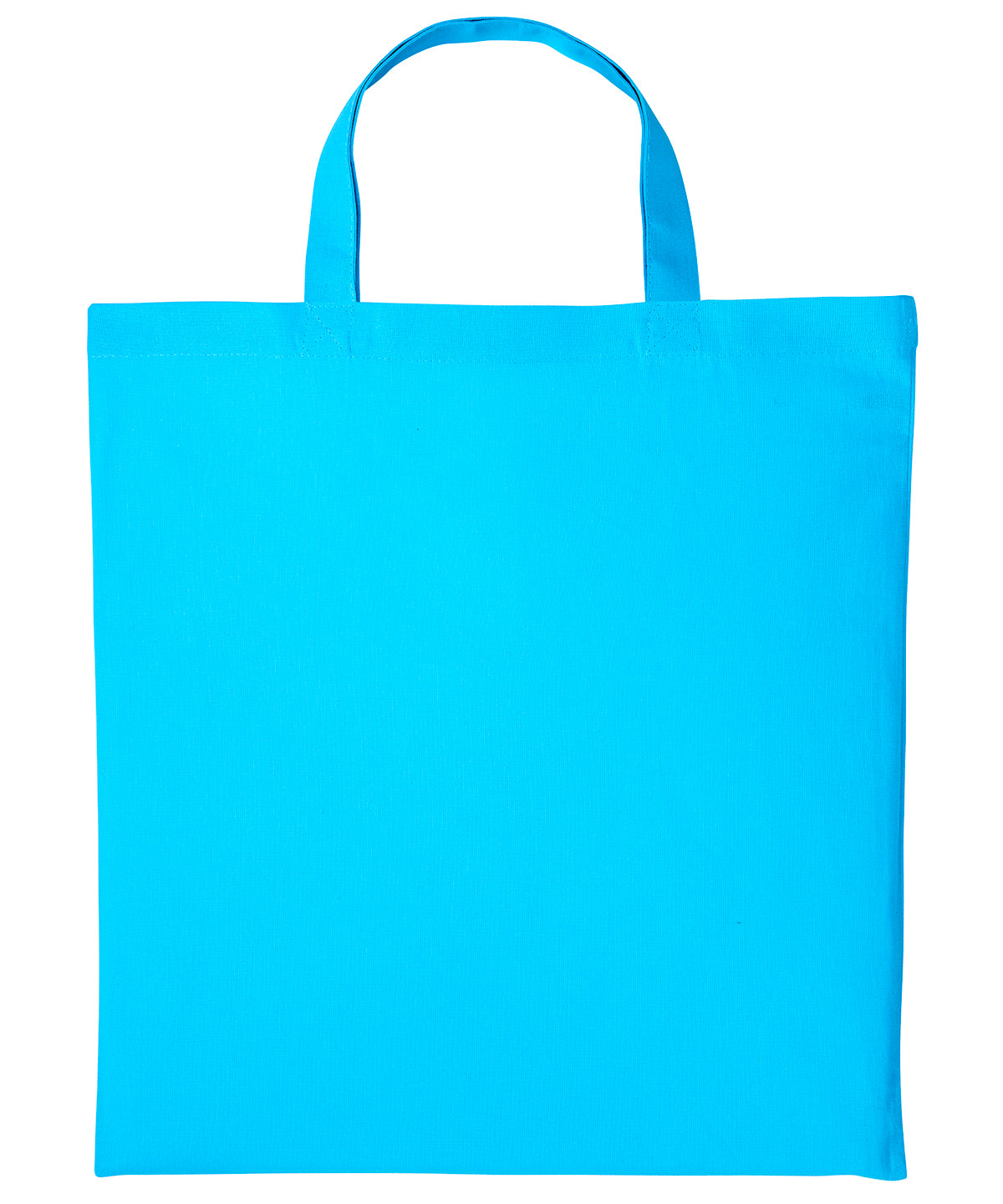 Shopper de algodn con asas cortas | Azul Hawaiano
