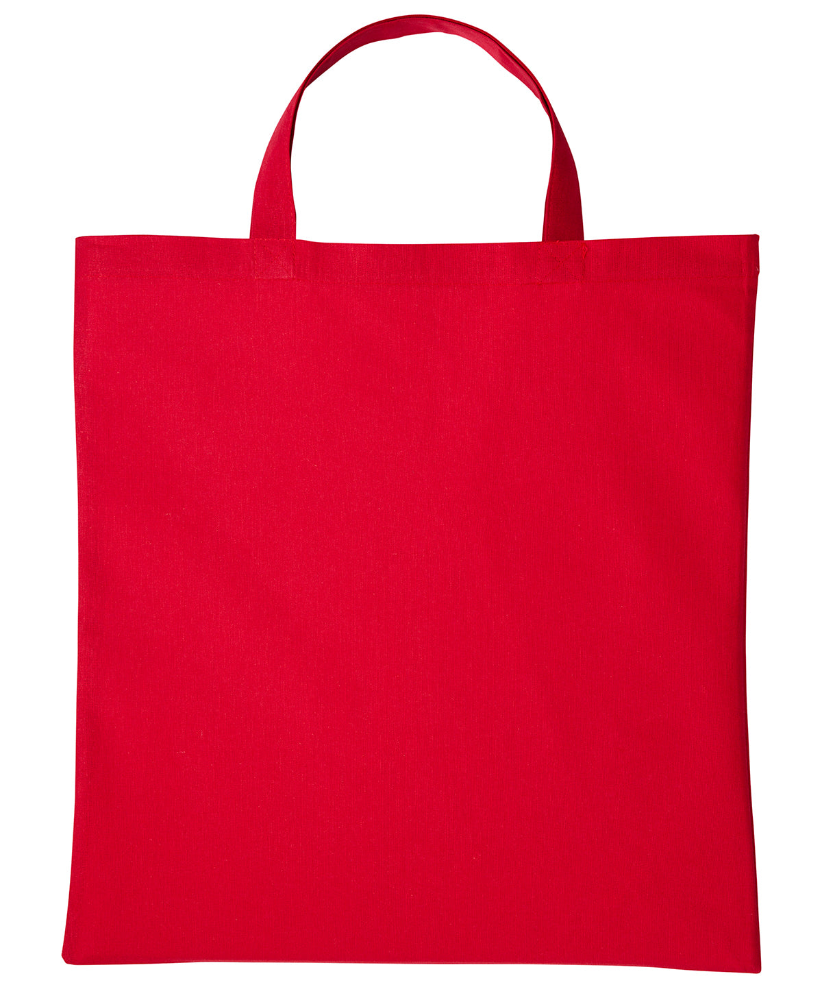 Shopper de algodn con asas cortas | Rojo Intenso