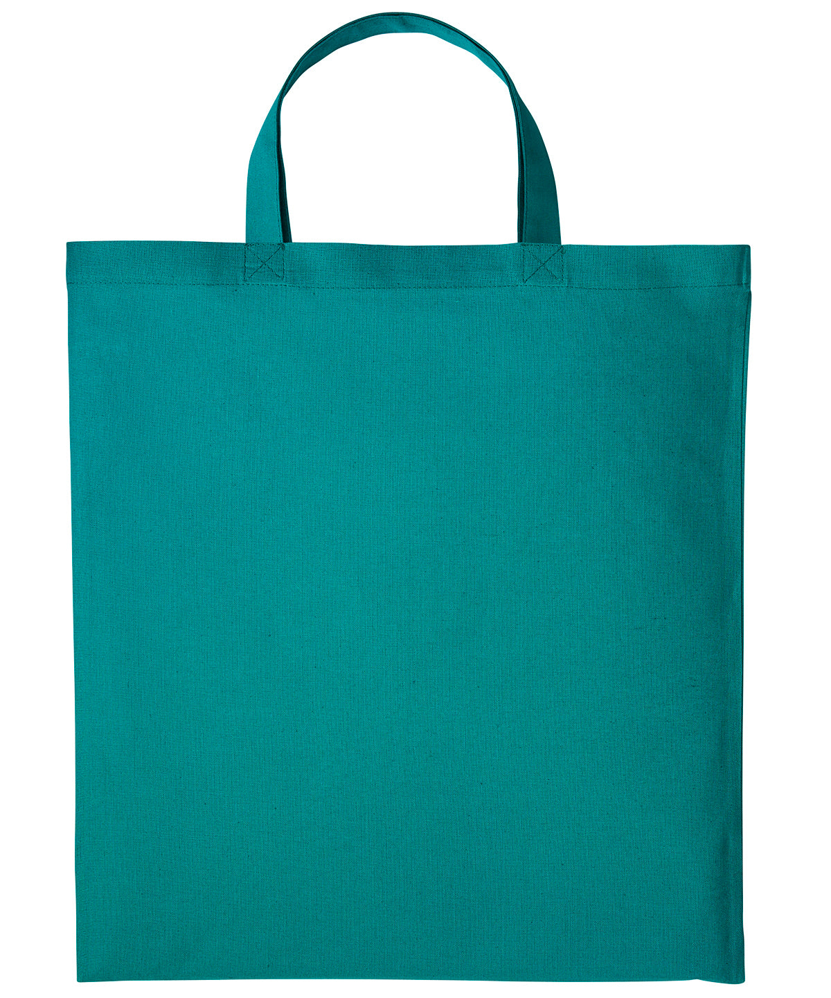 Shopper de algodn con asas cortas | Verde Jade