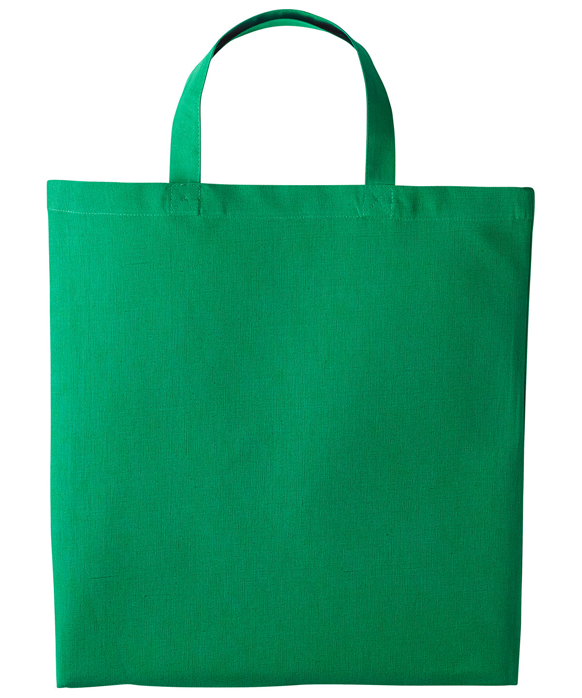 Shopper de algodn con asas cortas | Verde Esmeralda