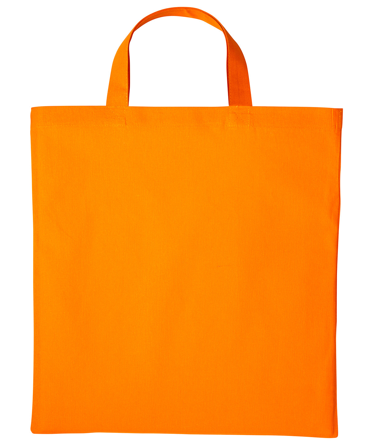 Shopper de algodn con asas cortas | Naranja