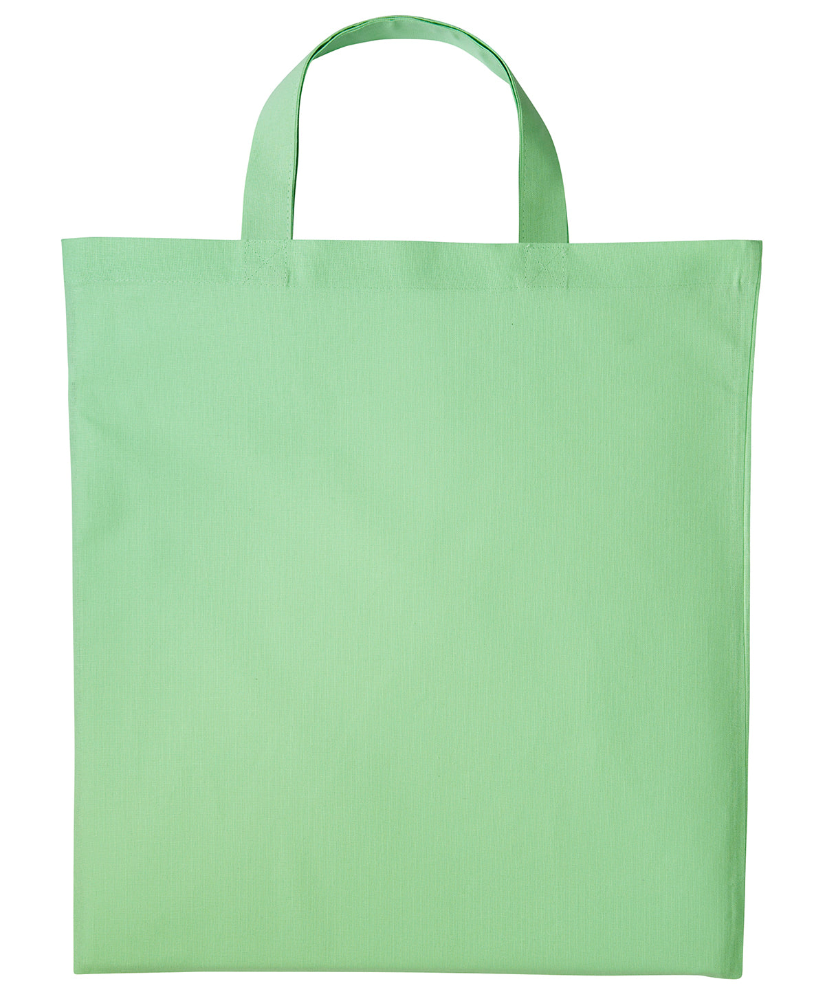 Shopper de algodn con asas cortas | Verde Pastel