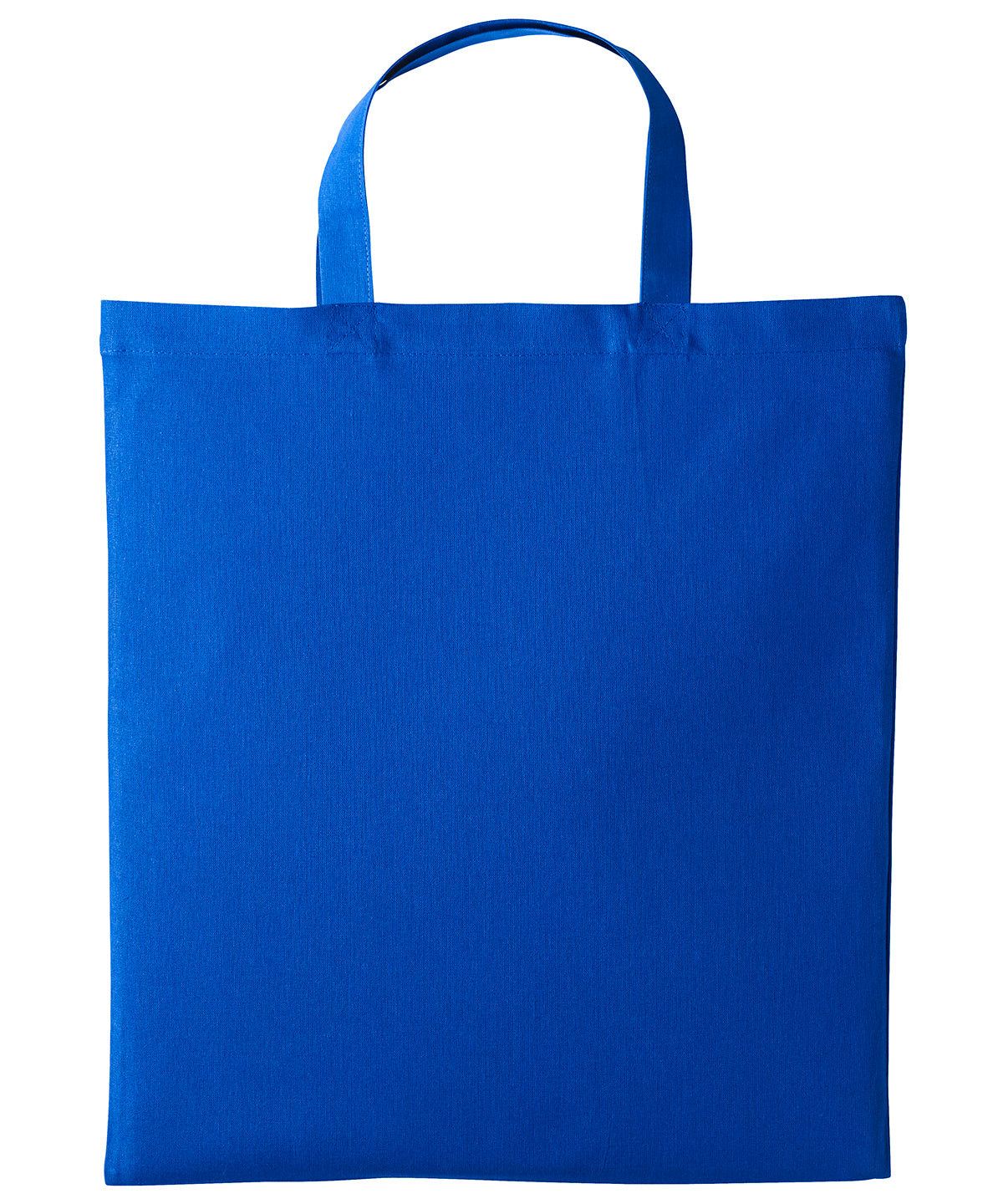 Shopper de algodn con asas cortas | Azul Real
