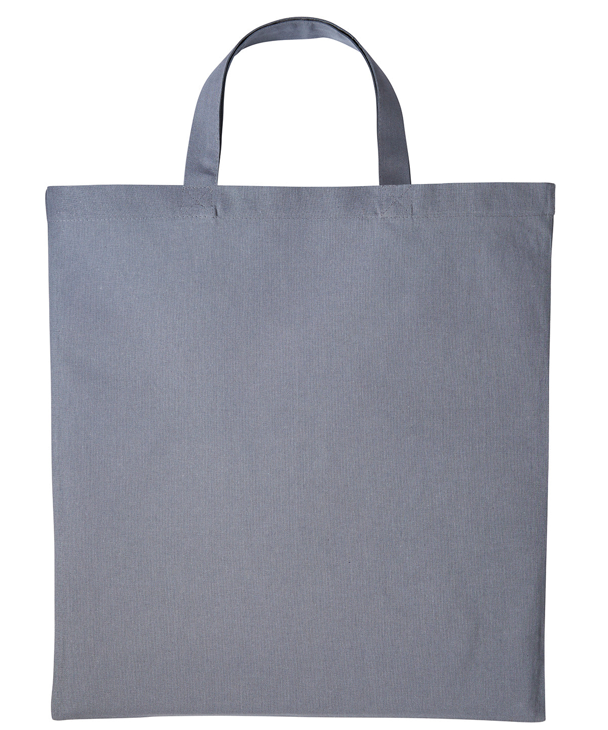 Shopper de algodn con asas cortas | Gris Medio Acero
