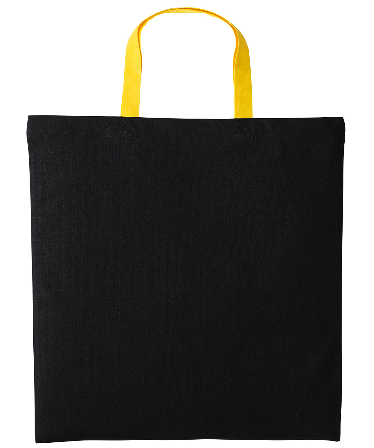 Bolso de algodn Varsity con asas cortas | Negro/Girasol