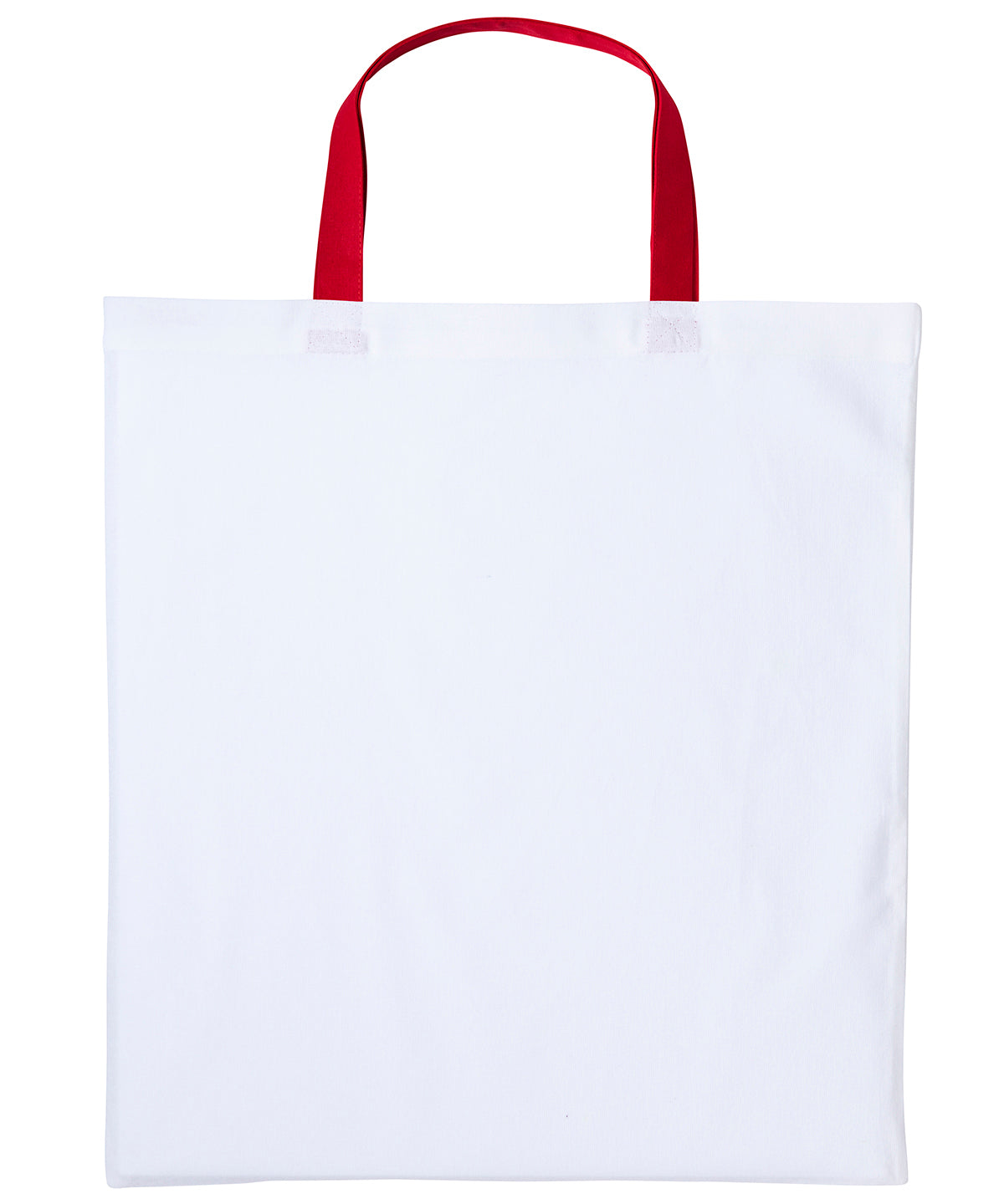 Bolso de algodn Varsity con asas cortas | Blanco/Rojo