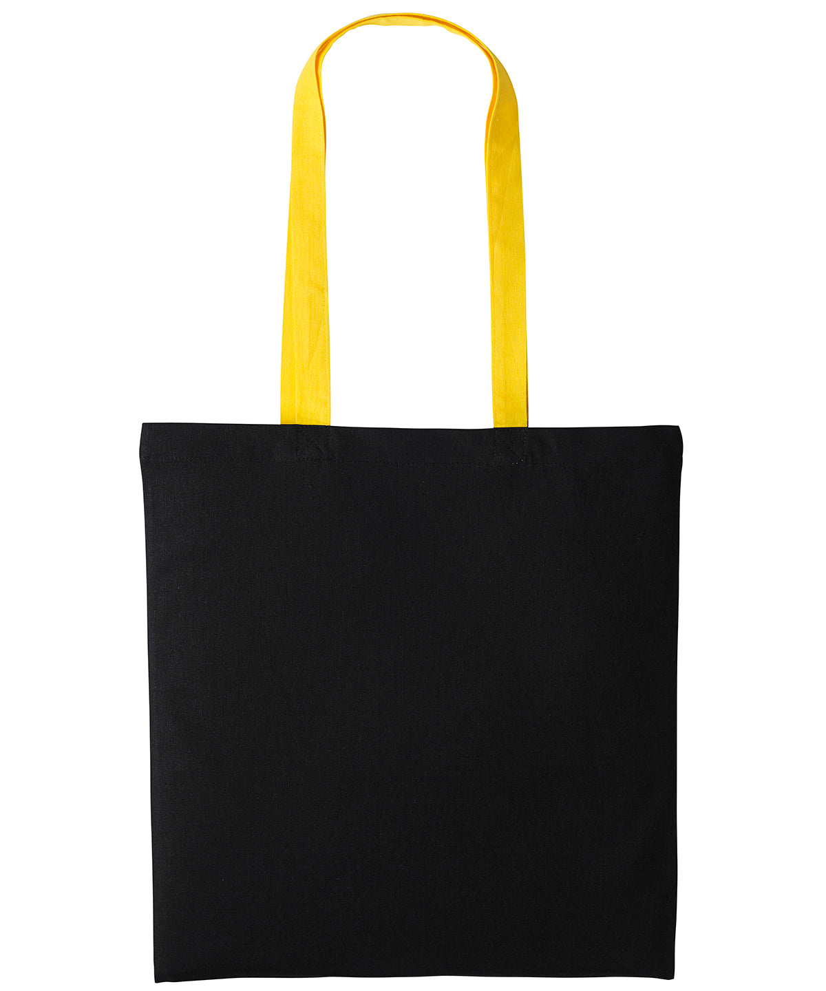 Bolso de algodn Varsity con asas largas | Negro/Girasol