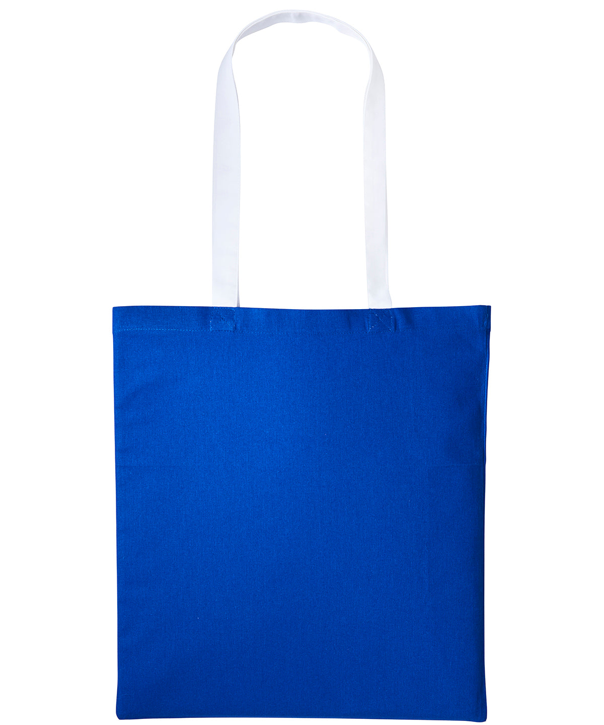 Bolso de algodn Varsity con asas largas | Azul Real/Blanco