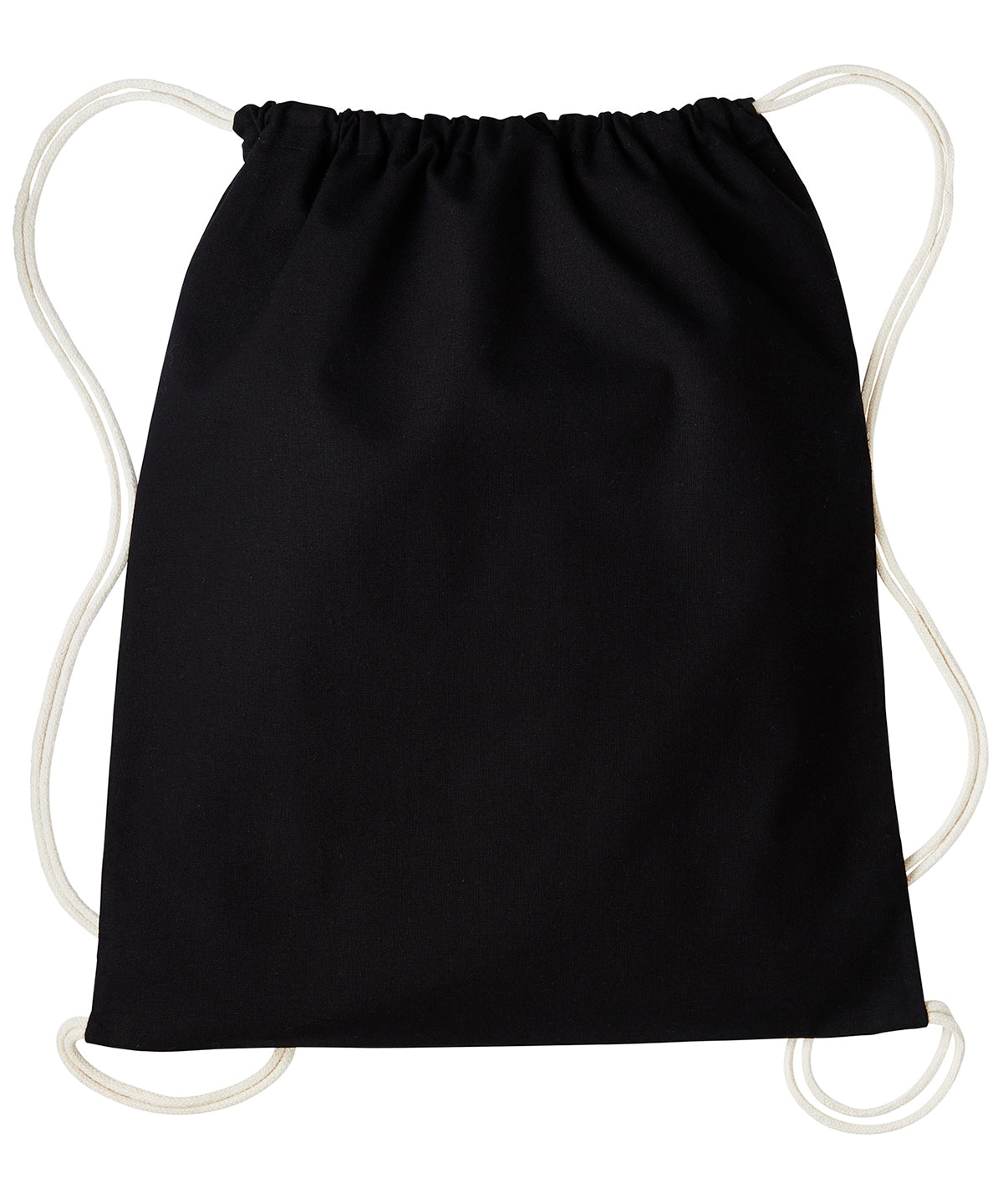 Saco de gimnasio con cordones | Negro/Natural