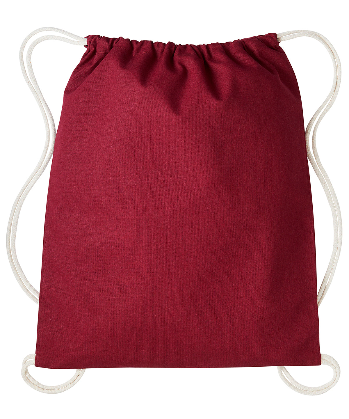 Saco de gimnasio con cordones | Burdeos/Natural