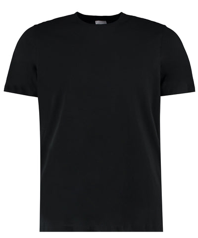 Camiseta de algodn (corte ajustado a la moda) | Negro - Carbn
