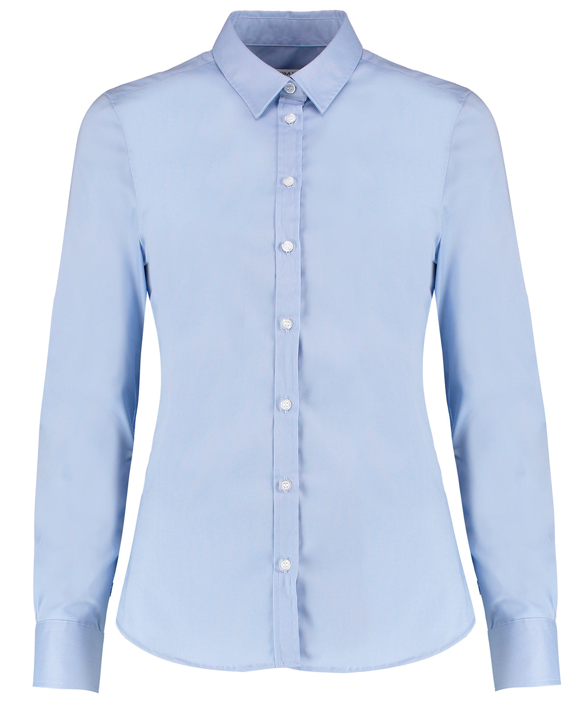 Camisa Oxford elstica de mujer de manga larga (corte entallado) | Azul Cielo