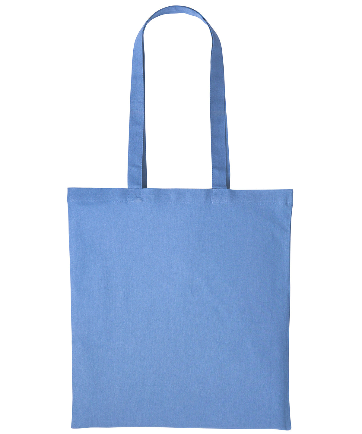 Shopper de algodn con asas largas | Azul Aciano