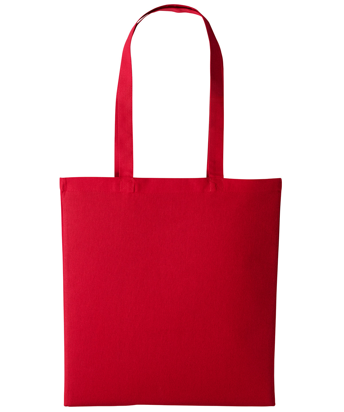 Shopper de algodn con asas largas | Rojo Fuego
