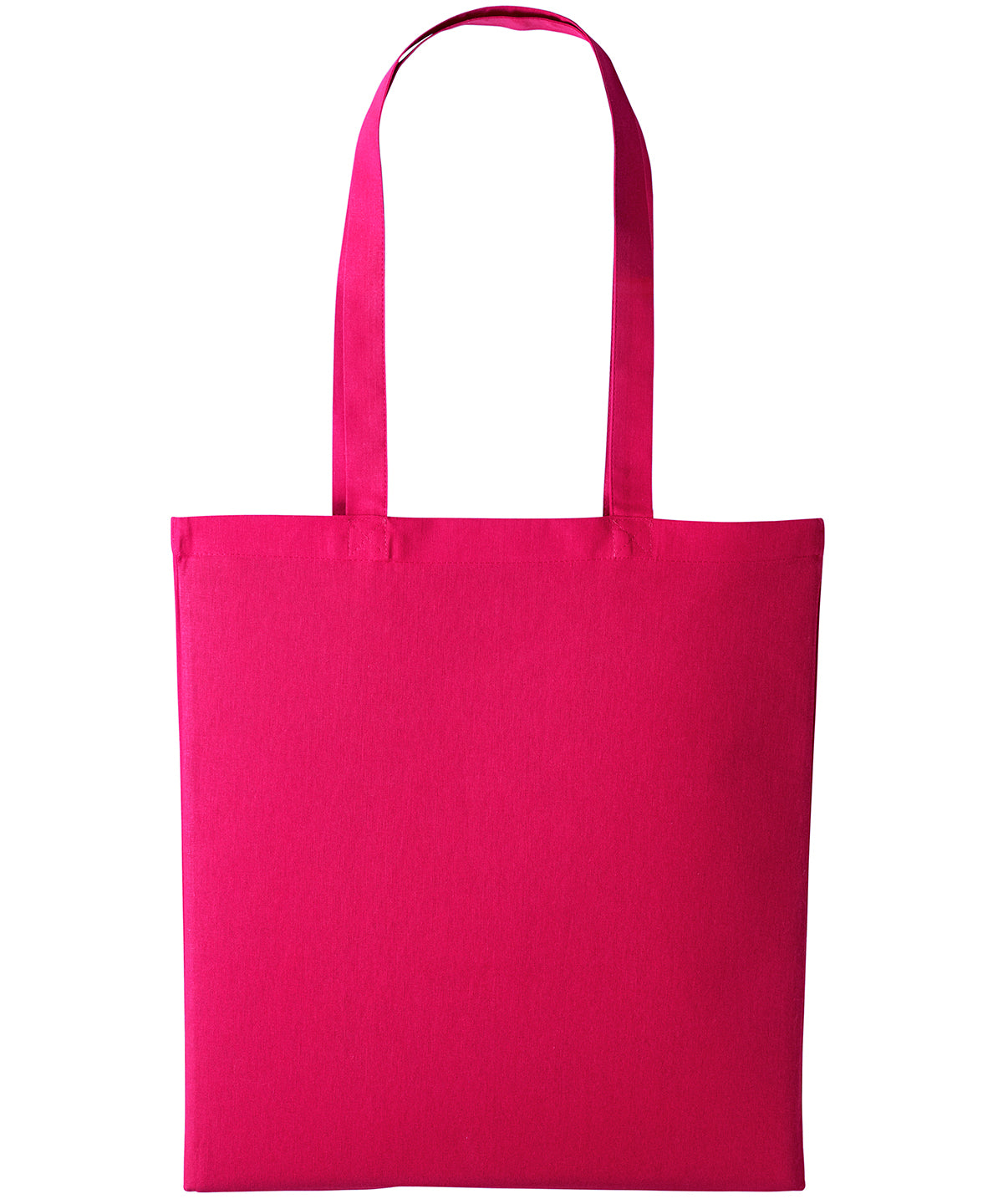 Shopper de algodn con asas largas | Rosa Intenso