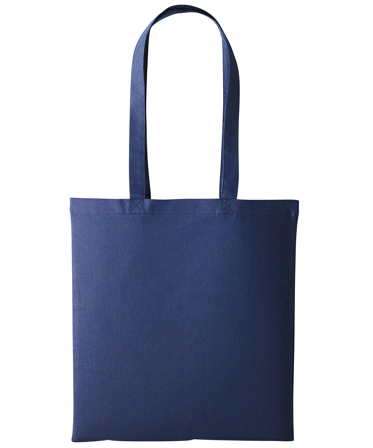 Shopper de algodn con asas largas | Azul Marino Oxford