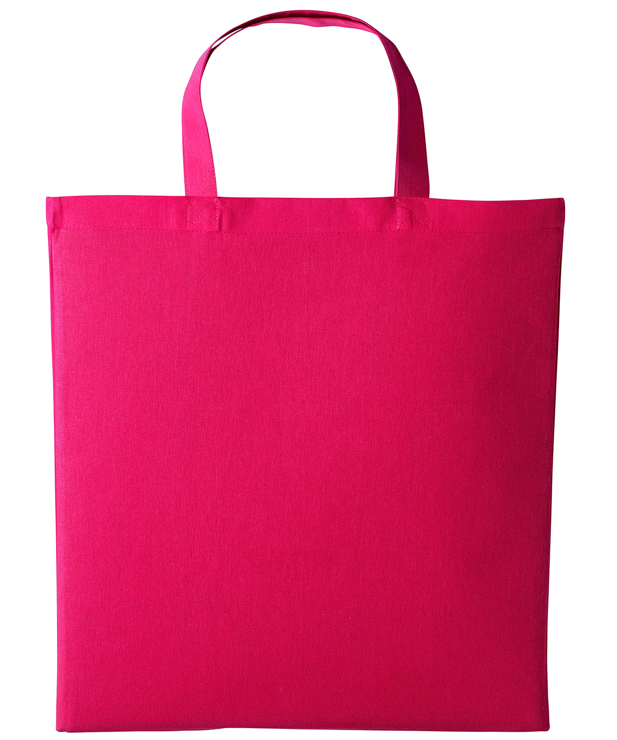 Shopper de algodn con asas cortas | Rosa Intenso