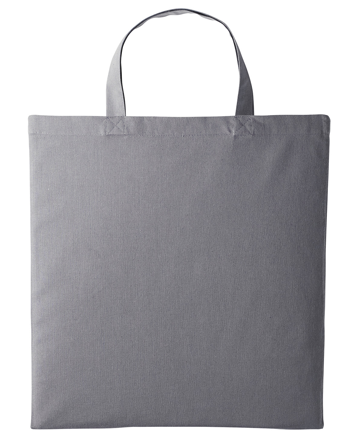 Shopper de algodn con asas cortas | Gris Claro Pizarra