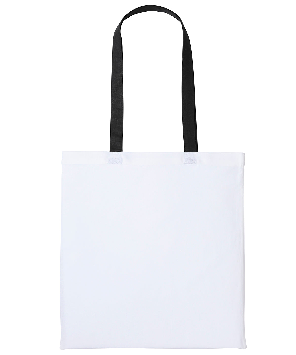 Bolso de algodn Varsity con asas largas | Blanco/Negro