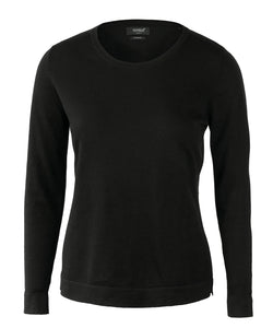 Camiseta de mujer Brighton elegante cuello redondo | Negro