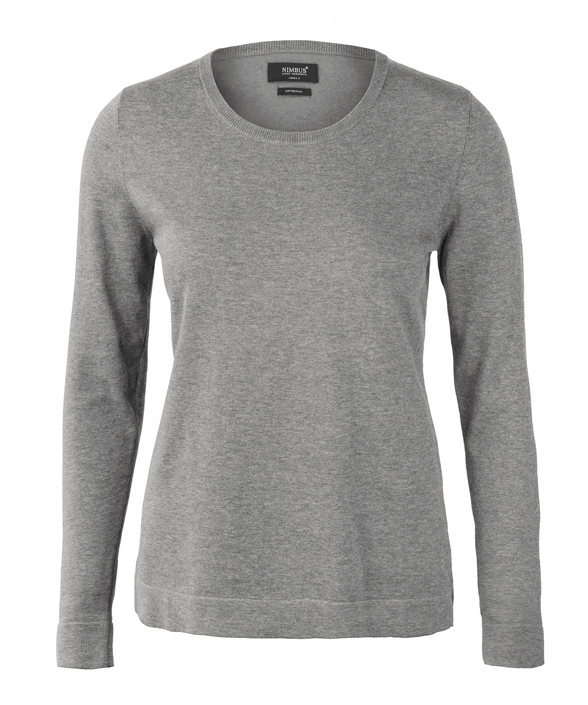 Camiseta de mujer Brighton elegante cuello redondo | Gris Jaspeado