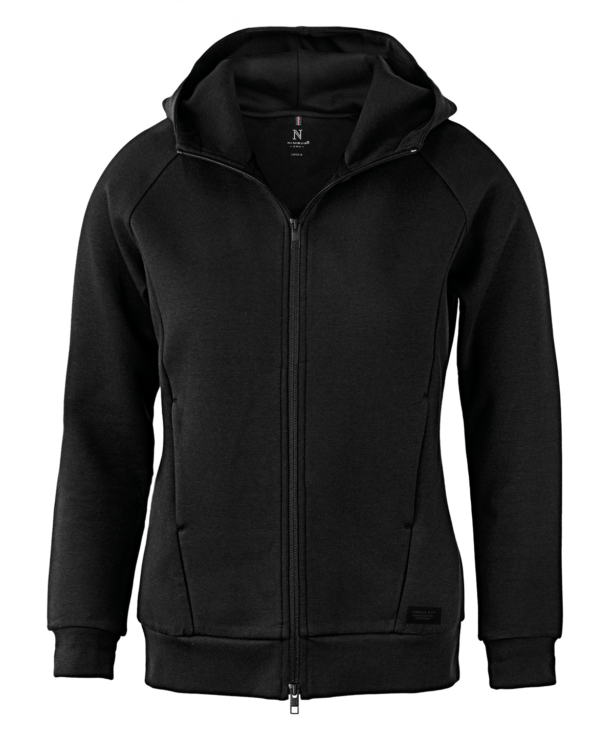 Sudadera con capucha premium de doble cara para mujer Hampton | Negro