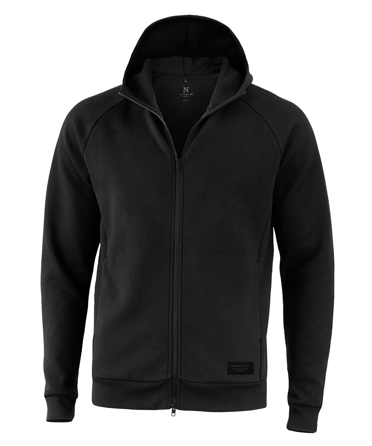 Sudadera con capucha premium de doble cara Hampton | Negro