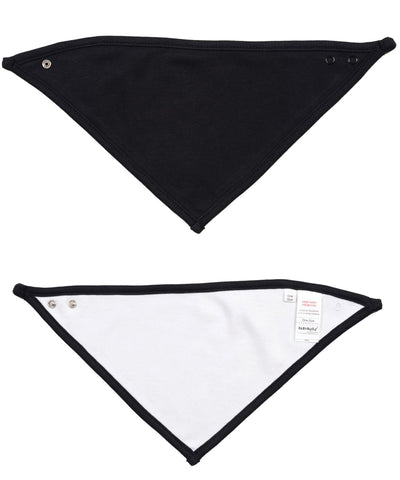 Babero bandana | Blanco orgnico/Negro