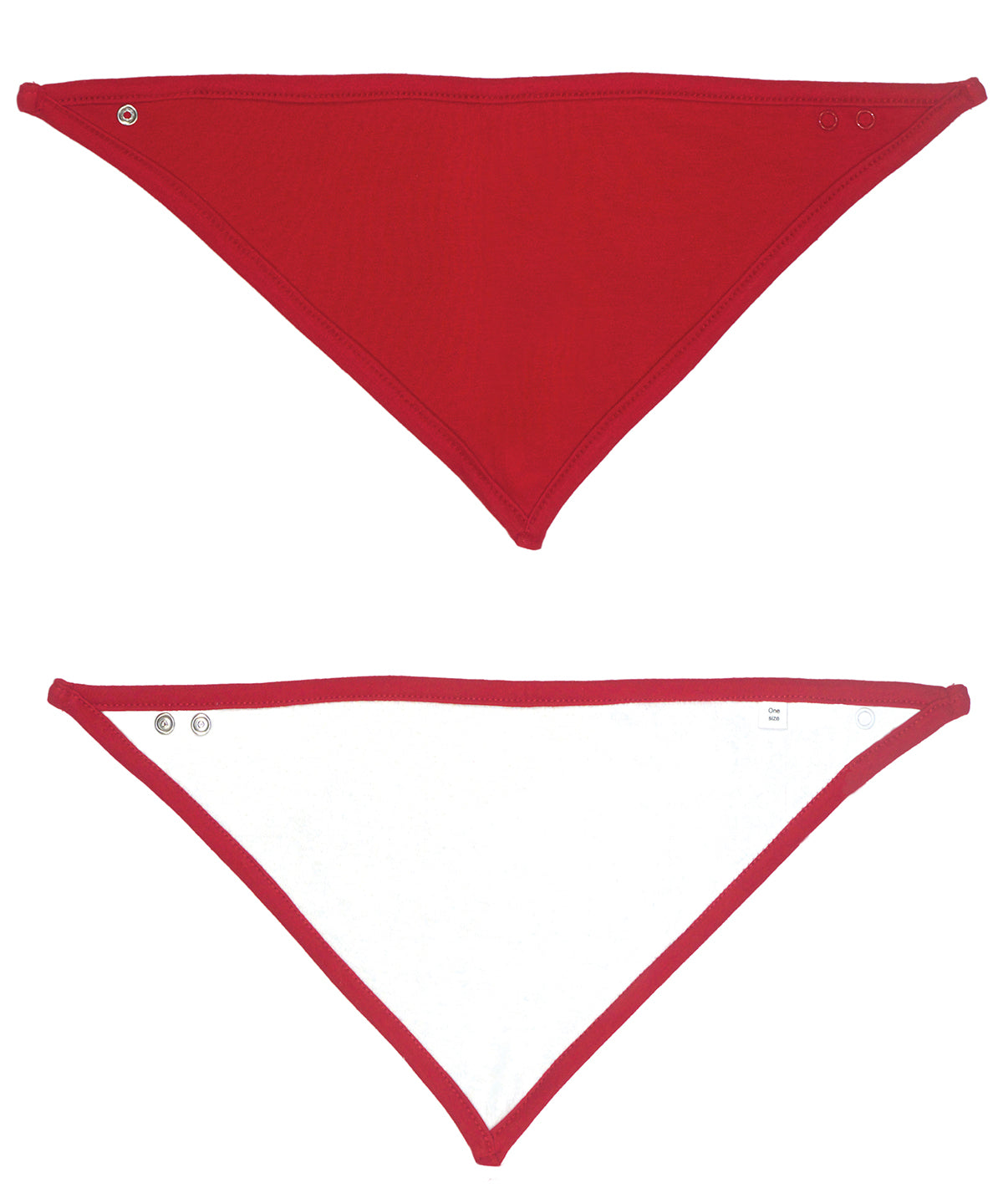 Babero bandana | Blanco/Rojo