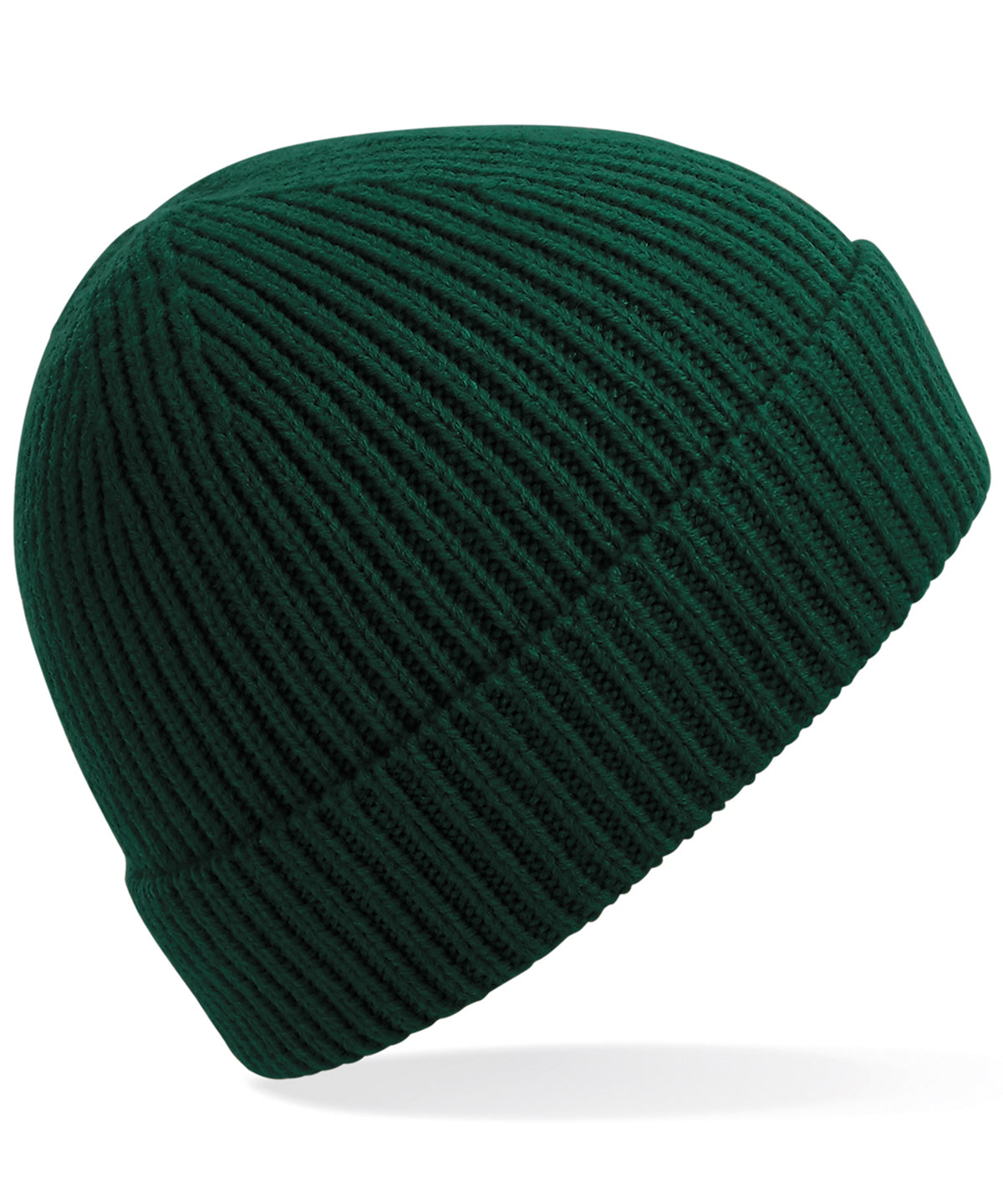 Gorro de punto acanalado ingenieril | Verde Botella