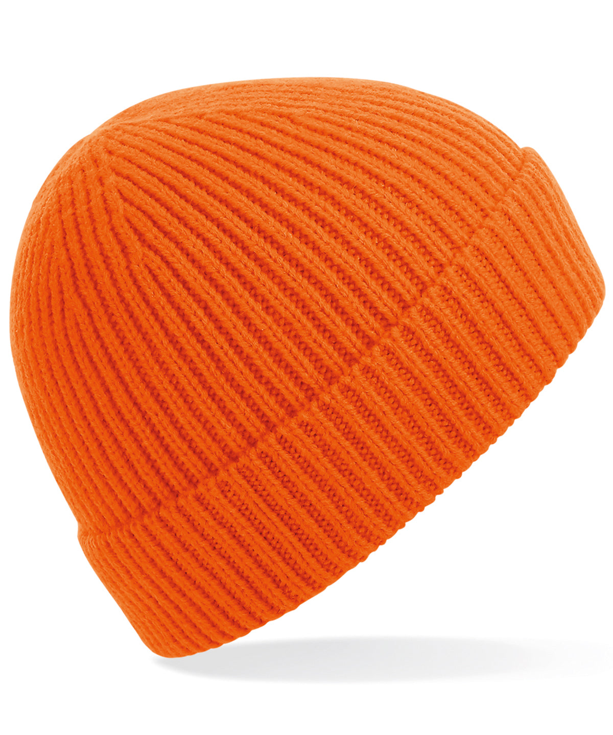 Gorro de punto acanalado ingenieril | Naranja