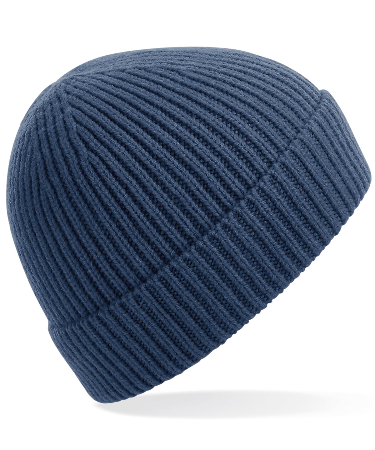 Gorro de punto acanalado ingenieril | Azul Acero