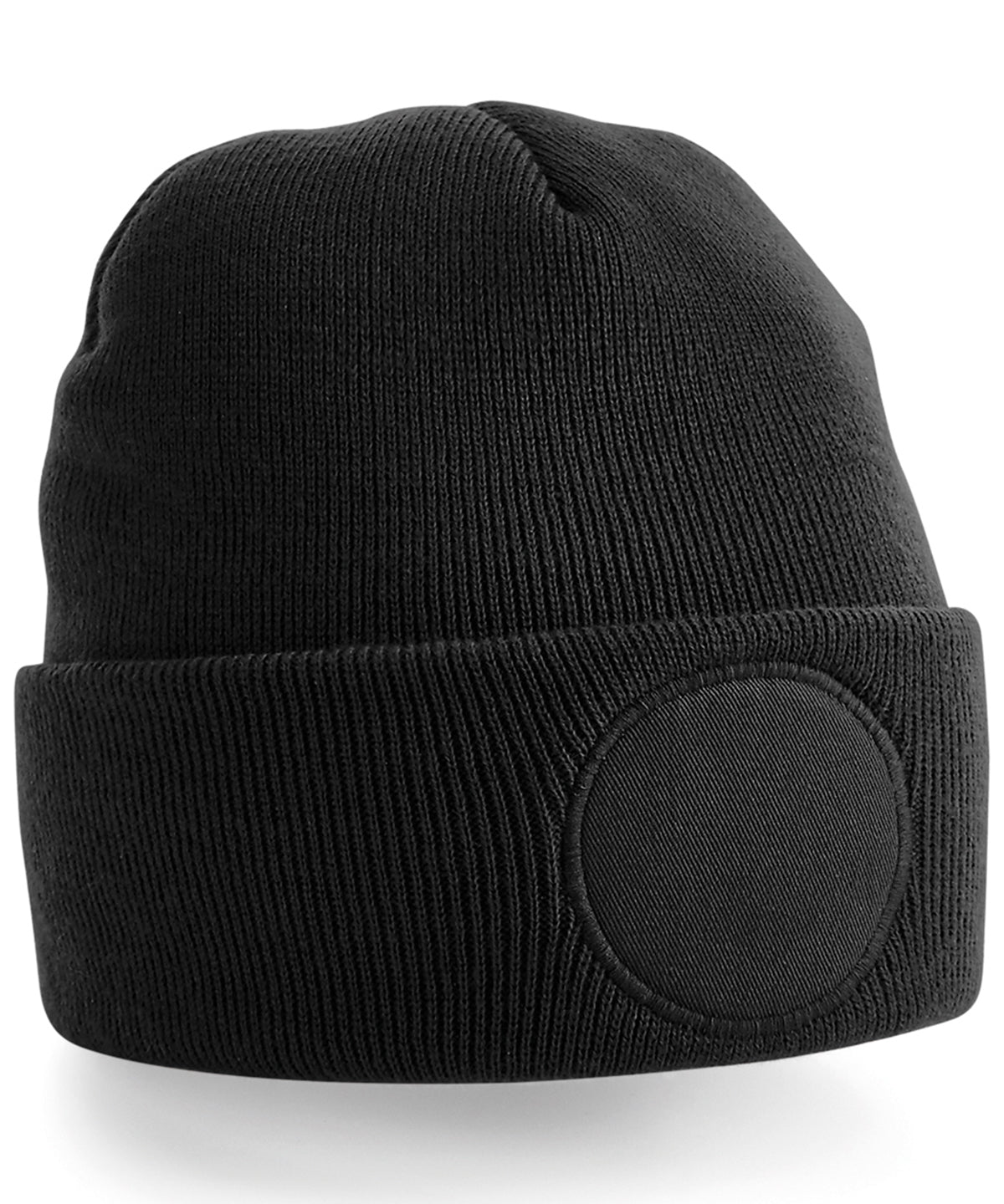 Gorro de parche circular | Negro