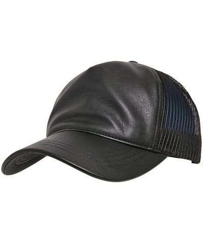 Leder Trucker | Schwarz/Schwarz