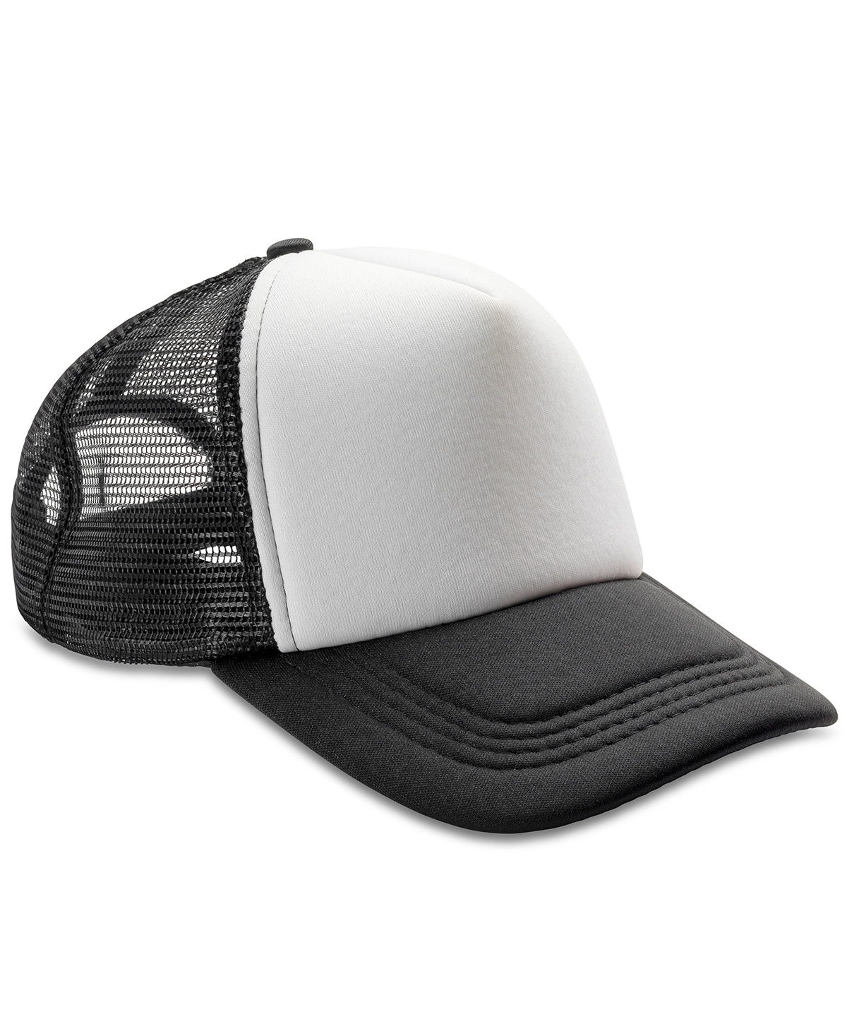 Gorra de camionero de malla Core Detroit | Negro/Blanco