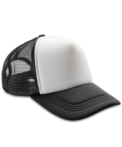 Gorra de camionero de malla Core Detroit | Negro/Blanco